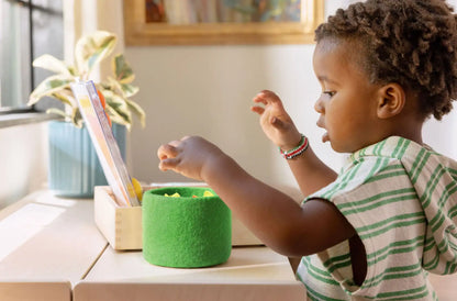 Montessori Wooden Trays & Felt Baskets