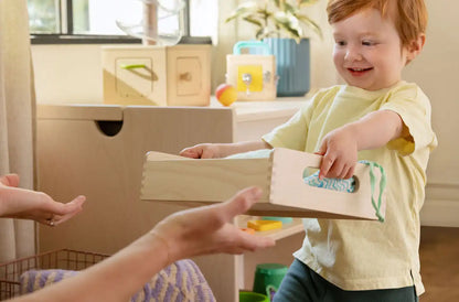 Montessori Wooden Trays & Felt Baskets