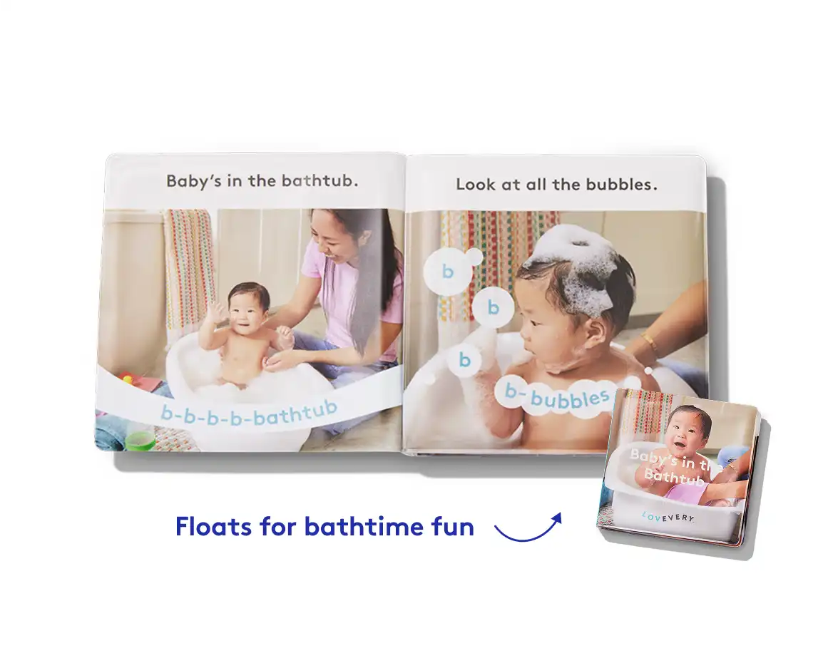 Practice body parts, see a bath routine, and say hello